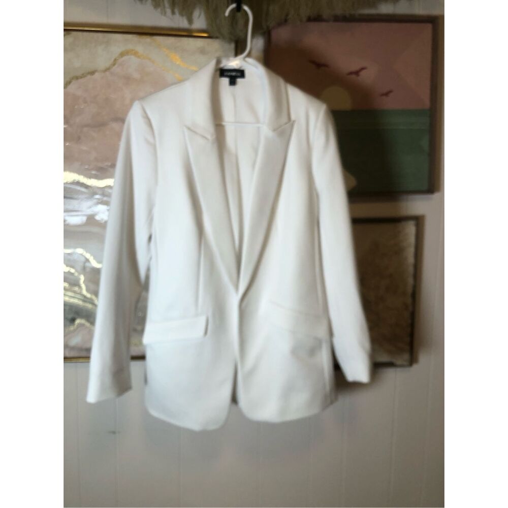 Express Womens Lined Notch Lapel Open Front Blaze… - image 1